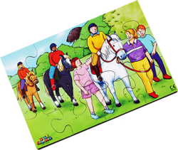 Inklúzia - drevený puzzle set 72 dielov