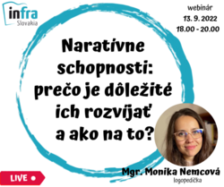 WEBINÁR:Naratívne schopnosti: prečo a ako ich rozvíjať?