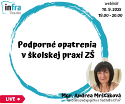 Webinár:Podporné opatrenia v školskej praxi (ZŠ) 