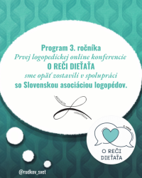O REČI DIEŤAŤA online konferencia 3. ročník