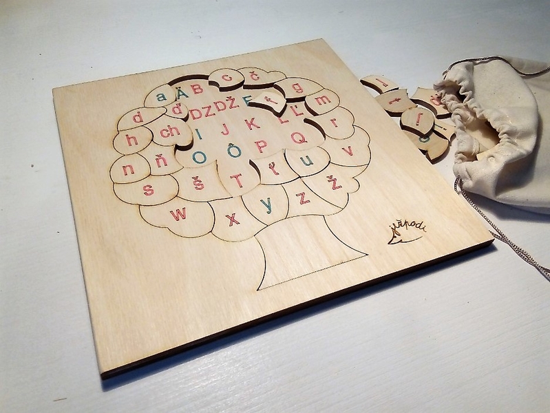 Písmenkový strom - tlačené písmená
